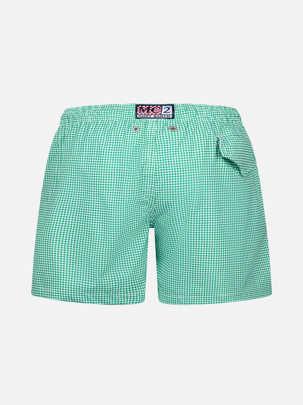 Boy Comfort Light Badeshorts mit Gingham-Print