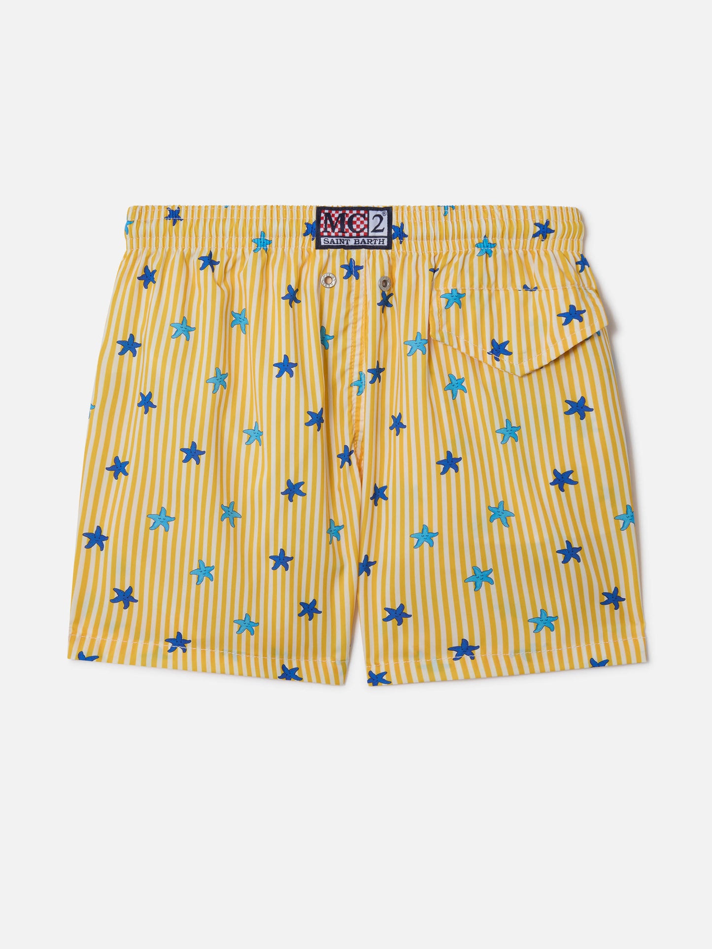 Boy Comfort Light Jr swim shorts with starfishes print