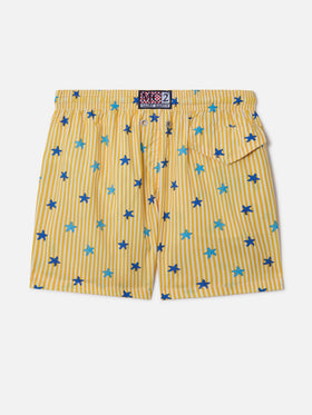 Boy Comfort Light Jr swim shorts with starfishes print