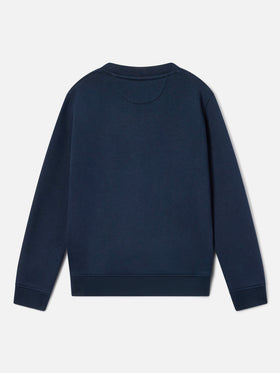 Sweatshirt garçon en coton avec patch en éponge St. Barth 