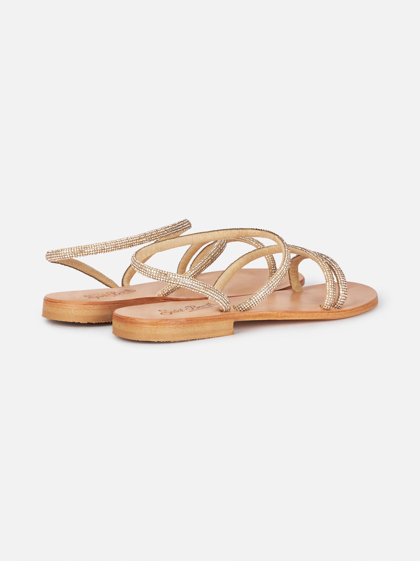 Sandali bassi Cora con strass dorati