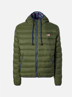 Piumino double face Courchevel in verde militare