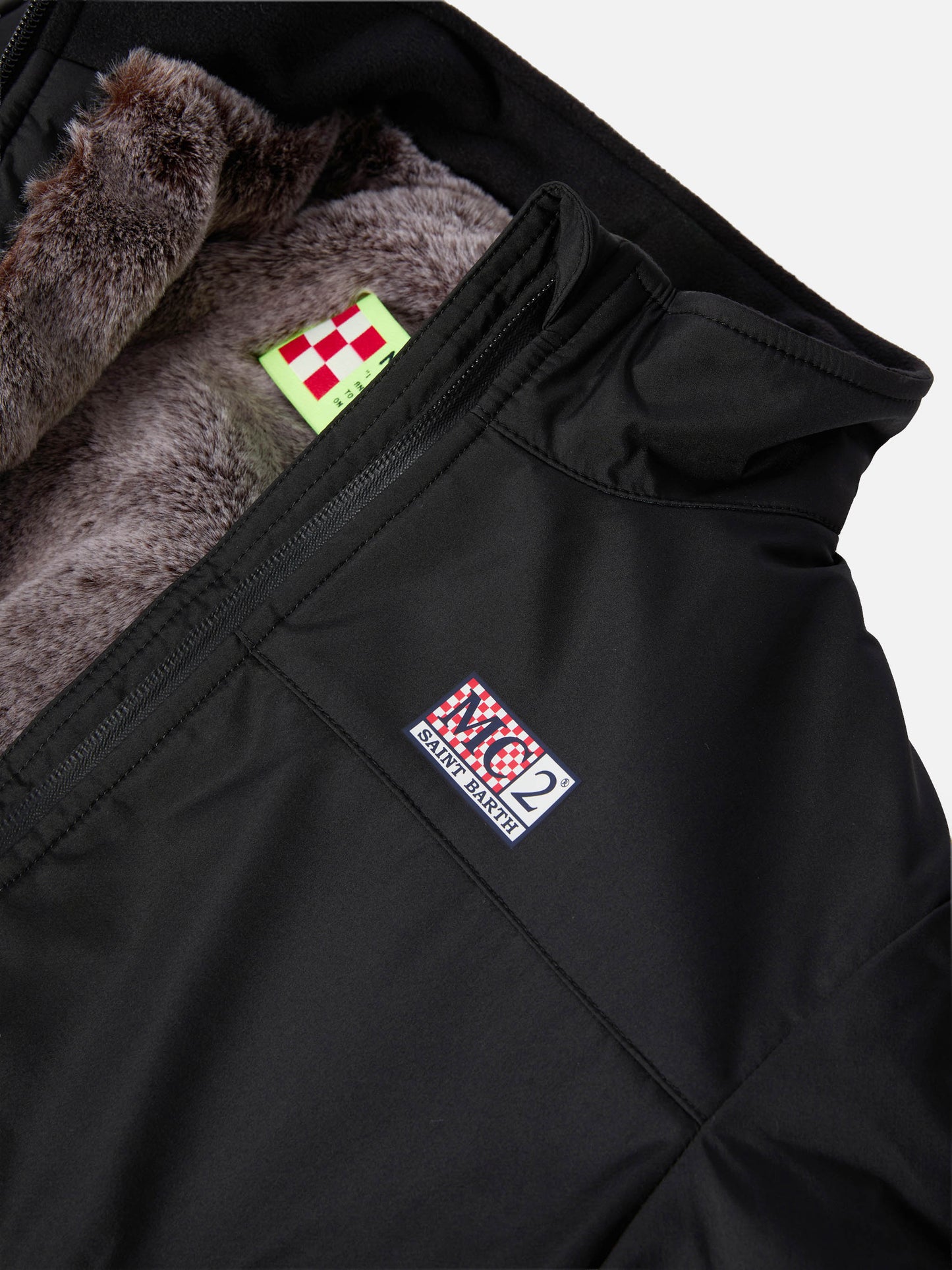 Black bomber jacket Country Jr with furry lining