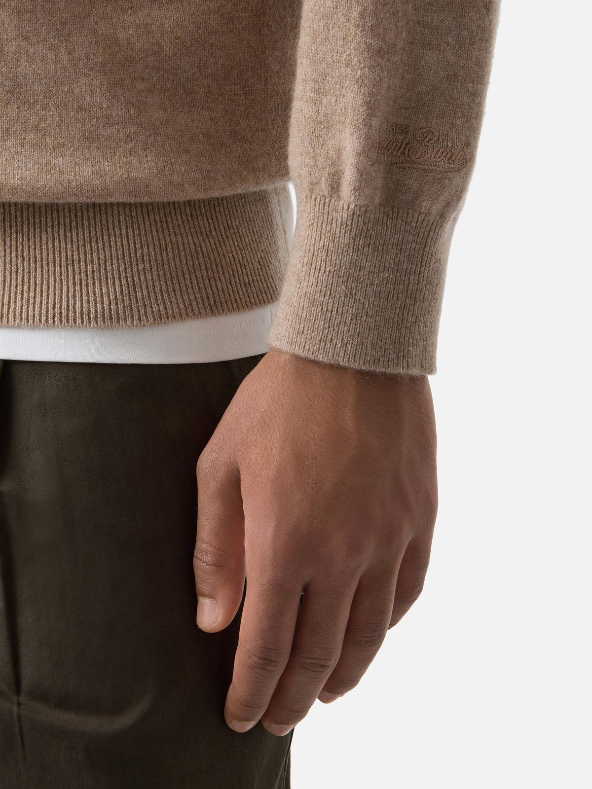 Polo Covent khaki in cashmere