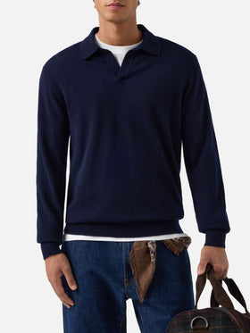 Navy blue Covent cashmere polo