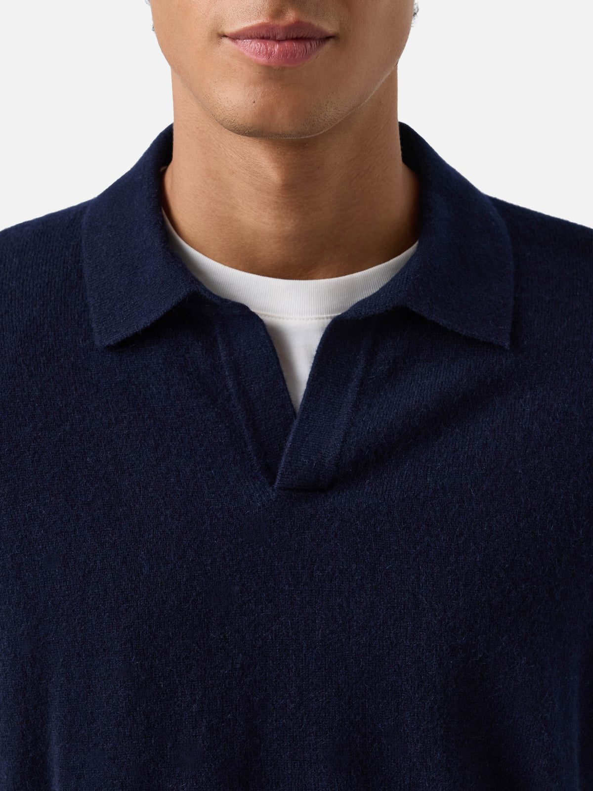 Navy blue Covent cashmere polo