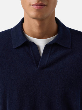 Navy blue Covent cashmere polo