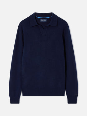 Navy blue Covent cashmere polo