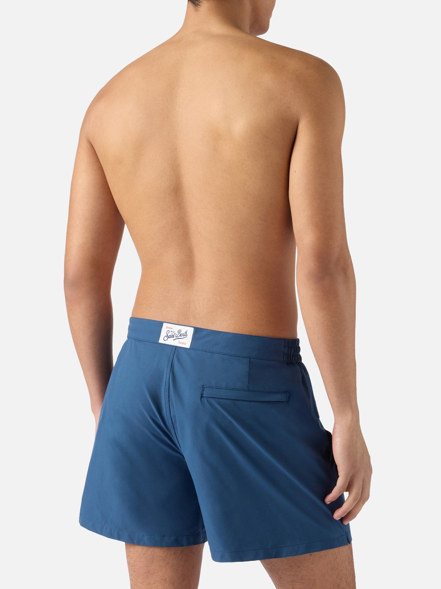 Capferrat swim shorts in navy blue with embroidered logo