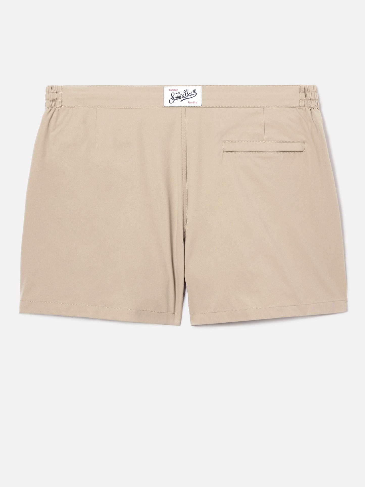 Costume mare Capferrat beige con logo ricamato