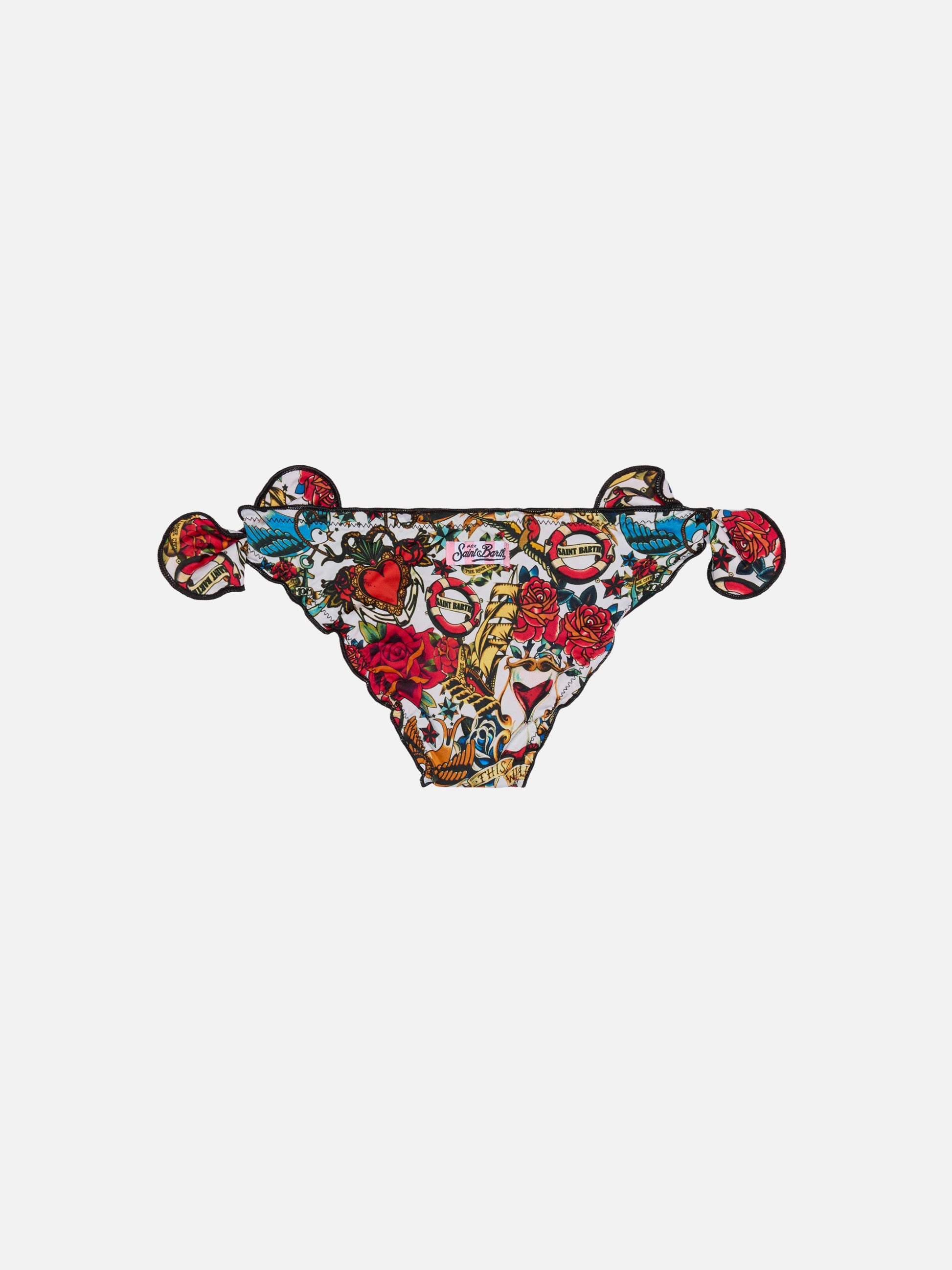 Girl swim briefs with tattoo print - MC2 Saint Barth