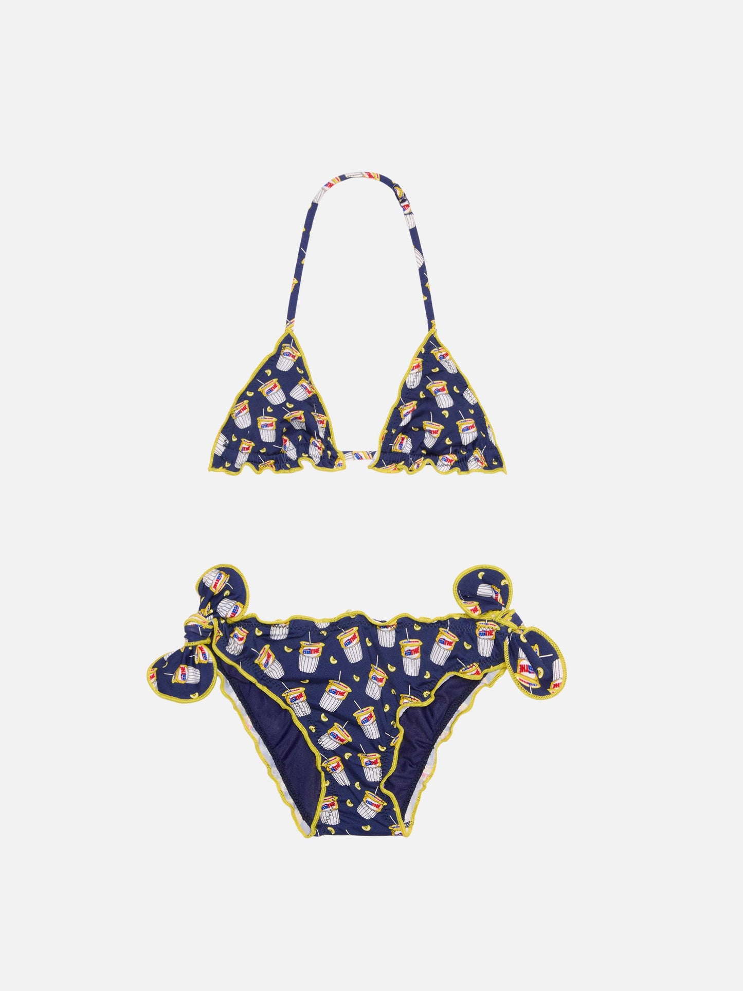 Bikini da bambina a triangolo con stampa Estathé | Edizione speciale Estathé®