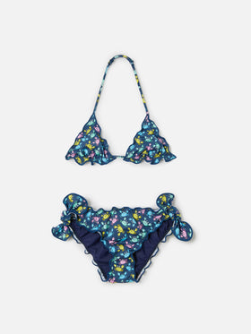 Cris classic triangle bikini with crab print