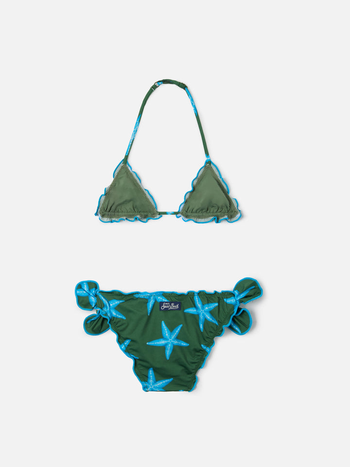 Bikini a triangolo classico Cris con stampa stelle marine