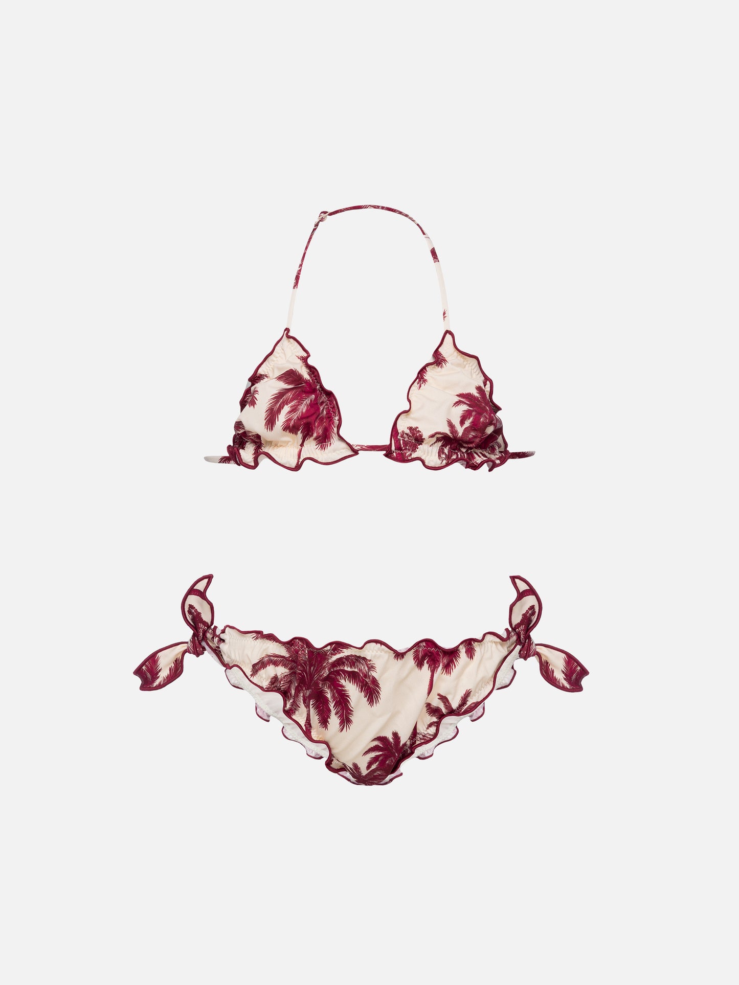 Bikini a triangolo classico Cris con stampa Toile de Jouy | AI CO-CREATED DESIGN BY RICKDICK - POWERED BY RED-EYE
