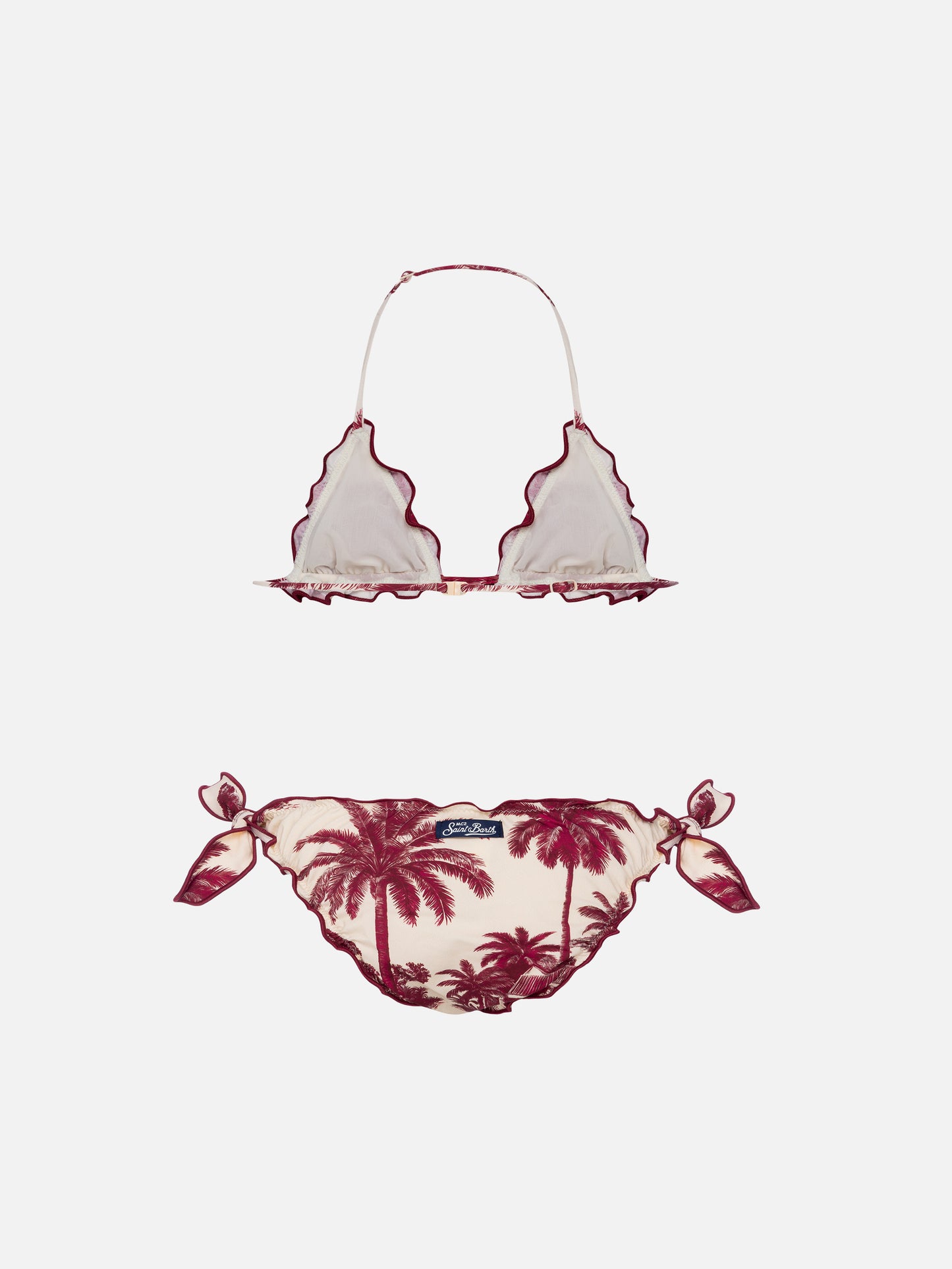 Bikini a triangolo classico Cris con stampa Toile de Jouy | AI CO-CREATED DESIGN BY RICKDICK - POWERED BY RED-EYE