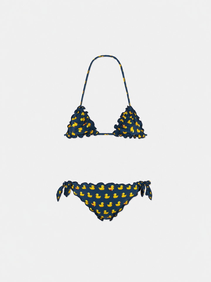 Girl triangle bikini with print