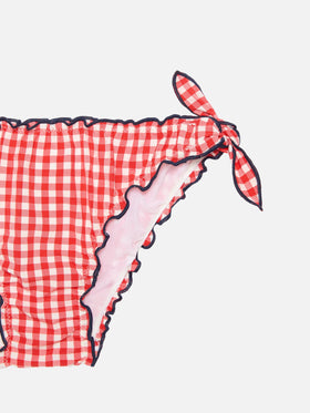 Triangle bikini Cris with gingham print