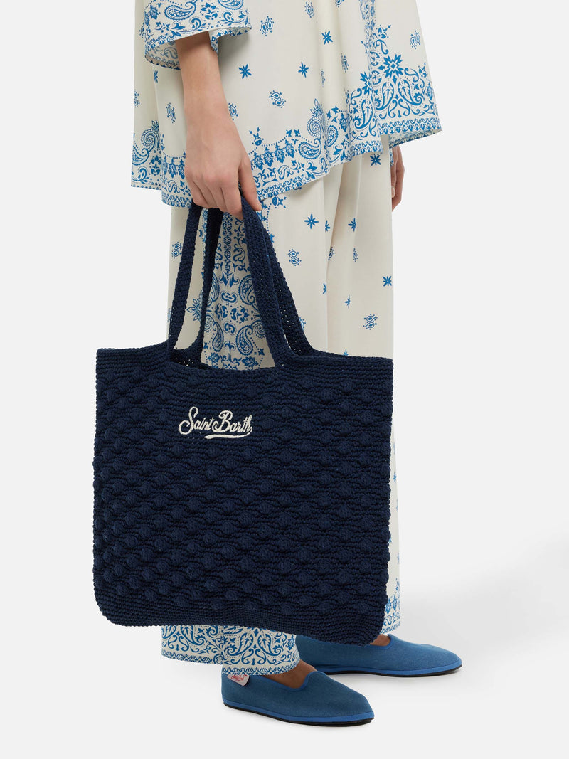 Navy blue Crochet Bag