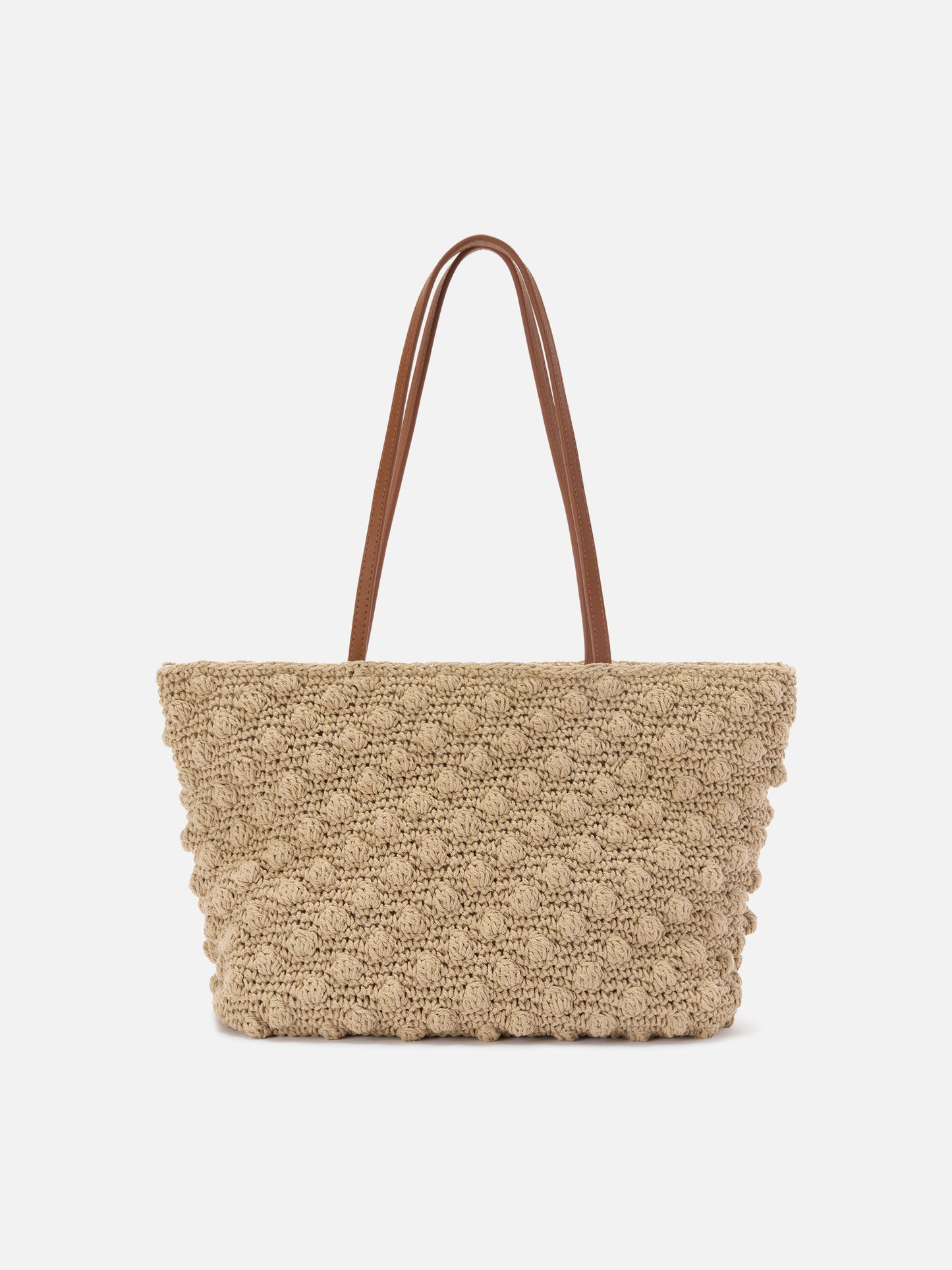 Crochet Tote medium bag with embroidered logo