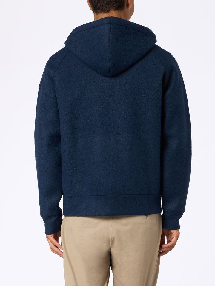 Man navy blue technic fabric sweatshirt Carrel - MC2 Saint Barth