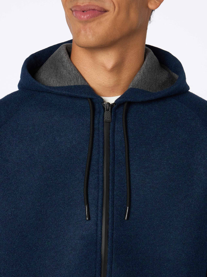 Sweatshirt aus technischem Stoff für Herren in Marineblau von Carrel