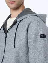 Man mélange grey technc fabric sweatshirt Carrel