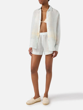 Meave ramie shorts with St. Tropez print