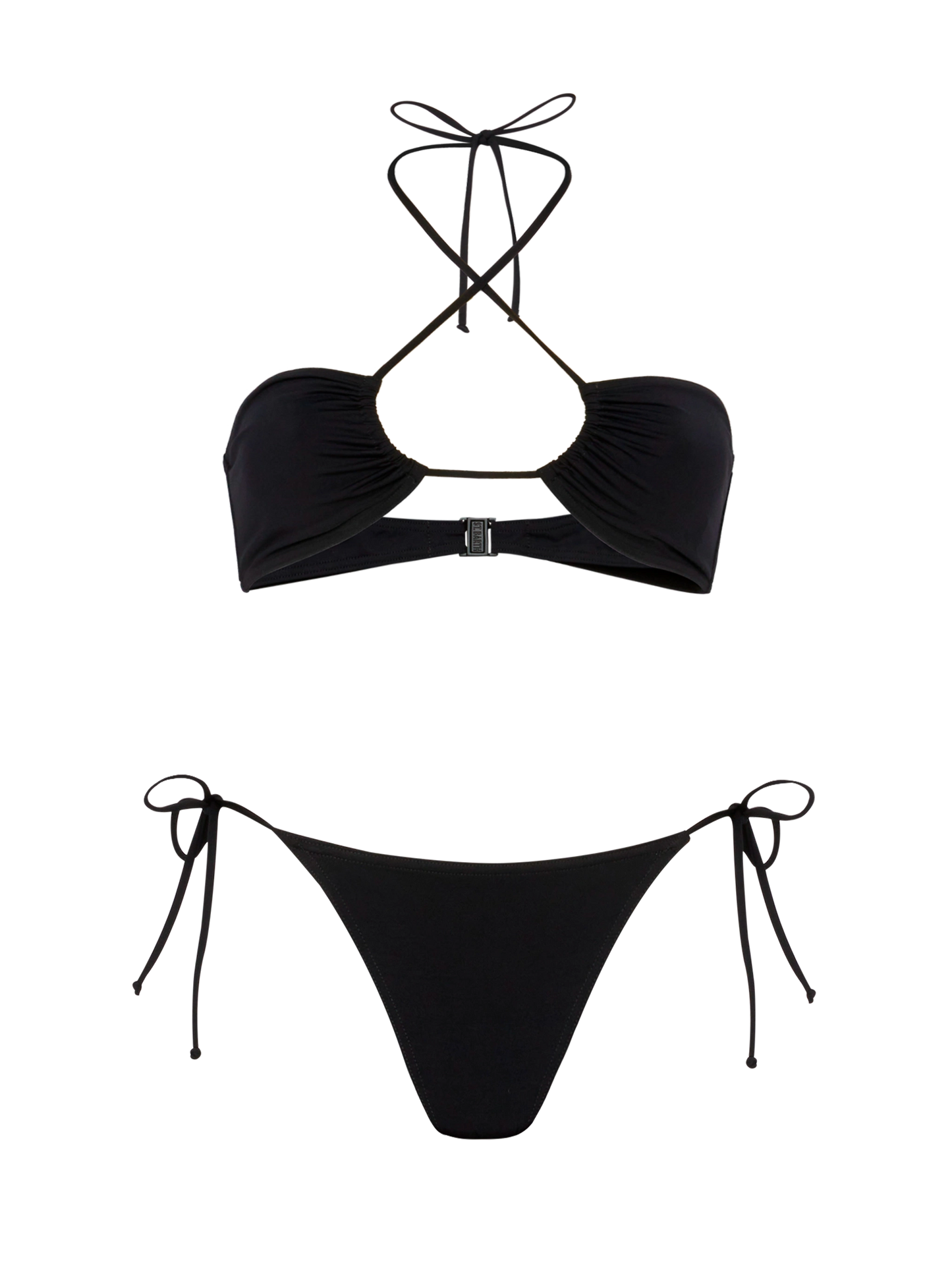 Bikini Dahlia Marielle nero con top a fascia e slip classici