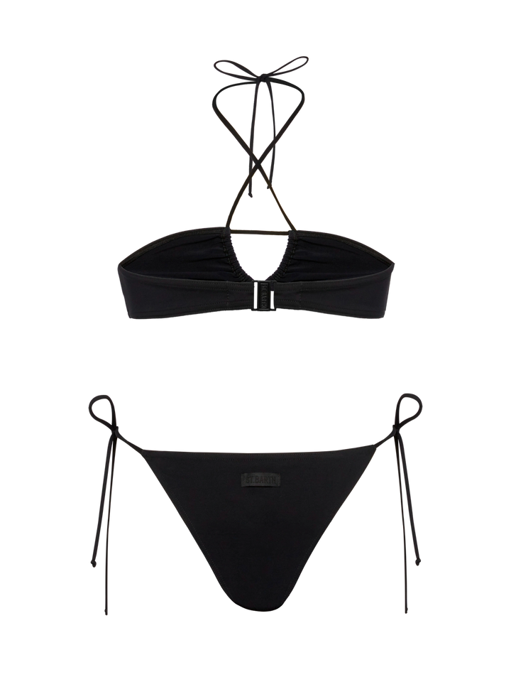 Bikini Dahlia Marielle nero con top a fascia e slip classici