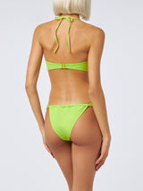 Bikini a fascia verde lime da donna Dahlia Noelle