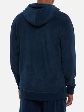 Zipped terry hoodie Danny with St. Barth embroidery