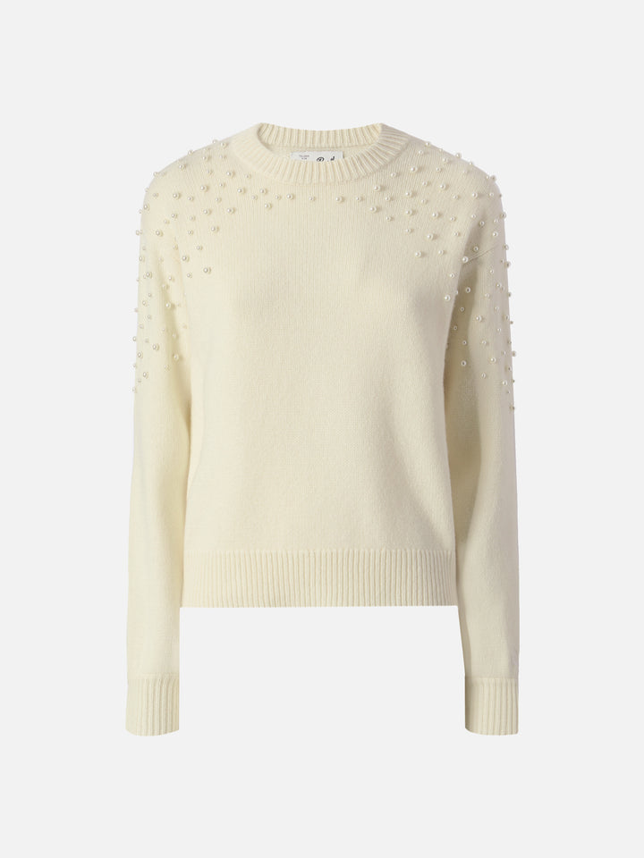 Maglione Danya in misto lana con applicazione perle