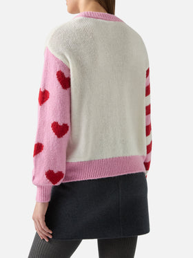 Maglione Danya in alpaca con ricamo Sarà perchè ti amo