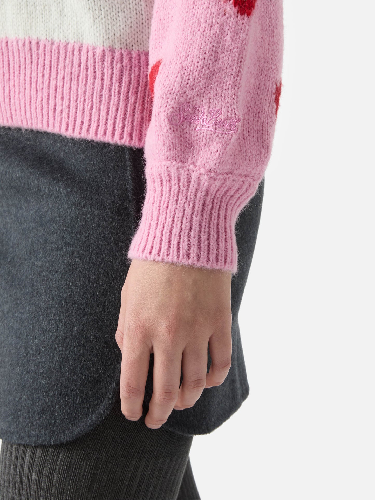 Maglione Danya in alpaca con ricamo Sarà perchè ti amo