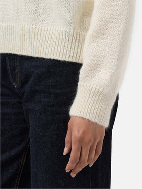 Danya alpaca-blend sweater in white with St. Moritz jacquard
