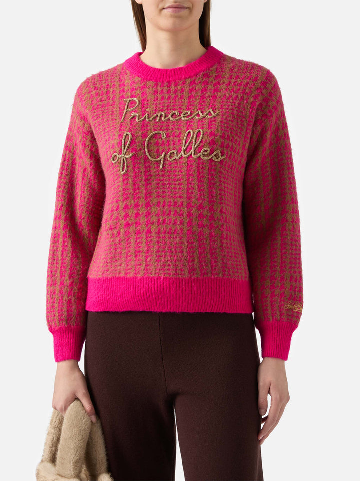 Woman brushed crewneck with Princess of Galles