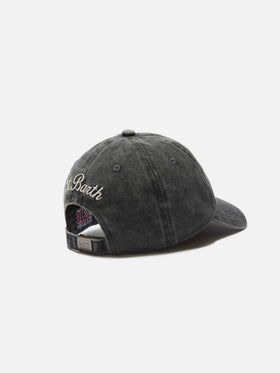 Gorra Davis denim baseball en negro con bordado Business glass 