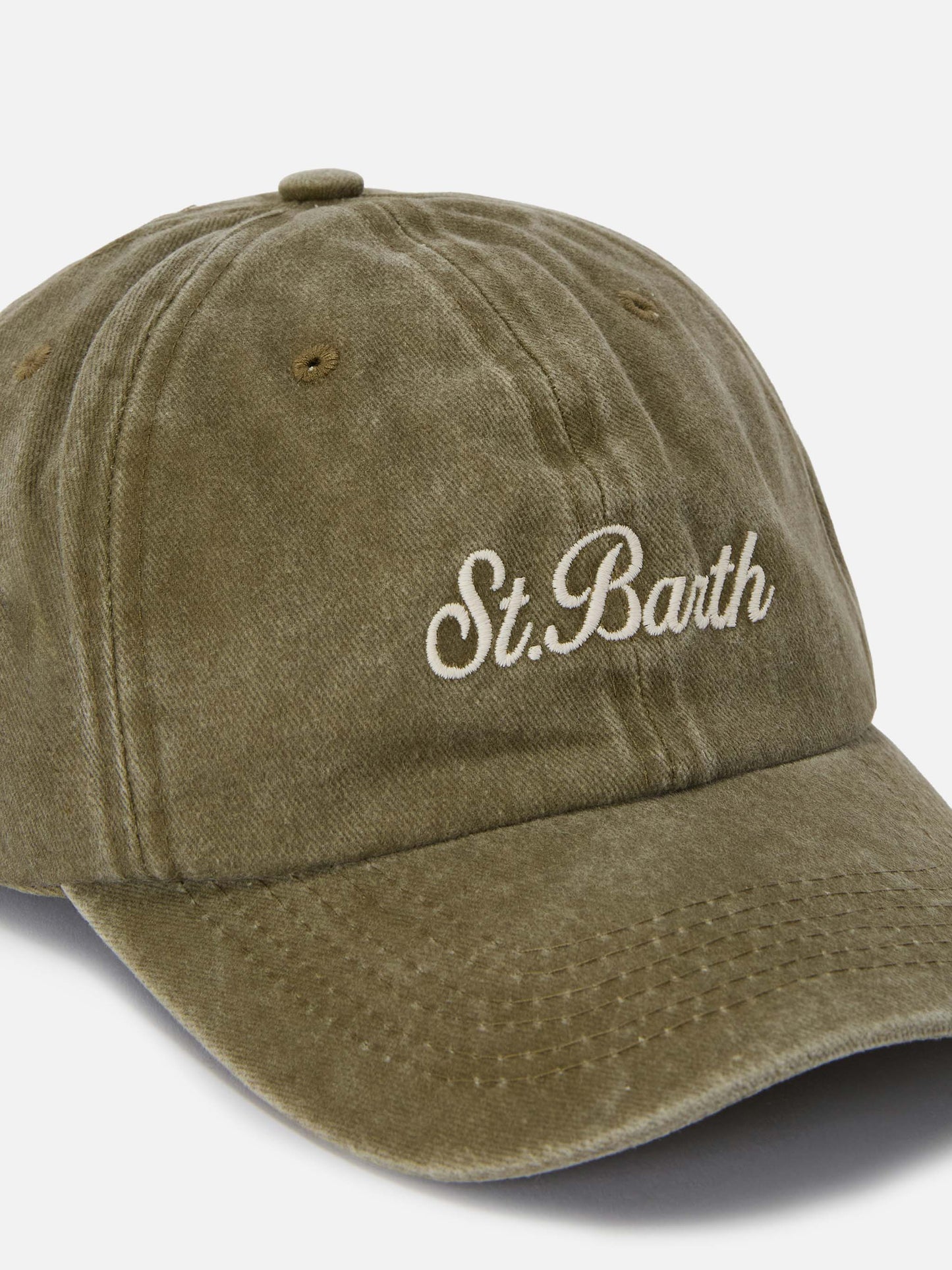 Davis dove grey cotton baseball cap with embroidered logo