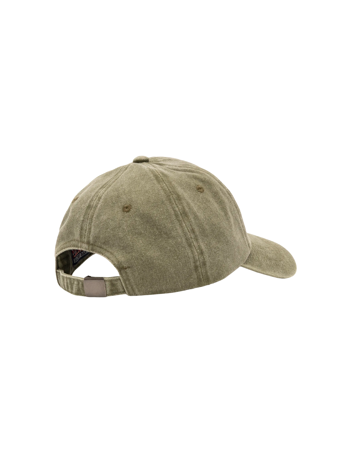 Davis – Baseballkappe aus militärgrünem Denim mit St. Barth-Stickerei