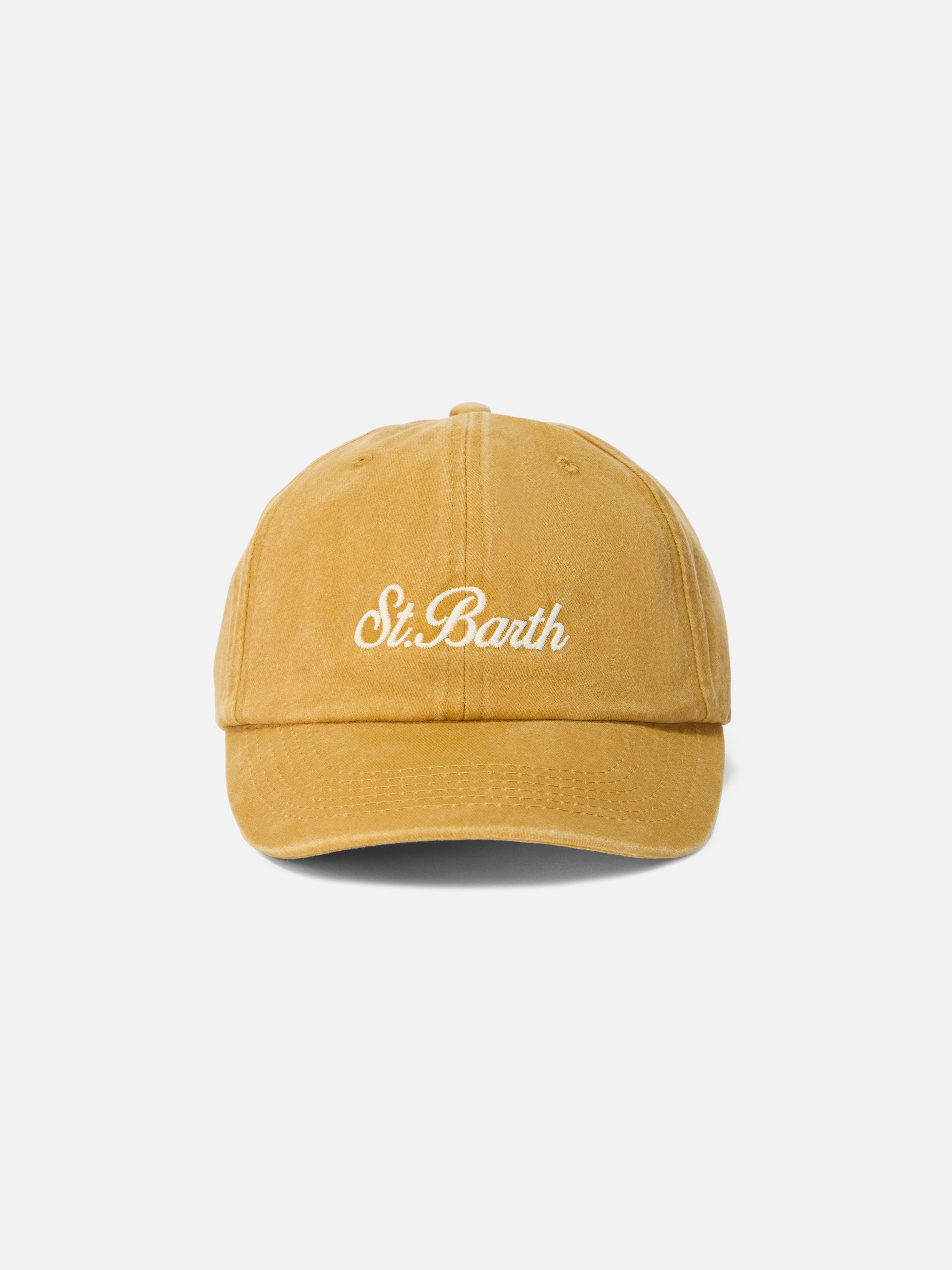 Davis ochre yellow Ball Cap with St. Barth embroidery – MC2 Saint Barth