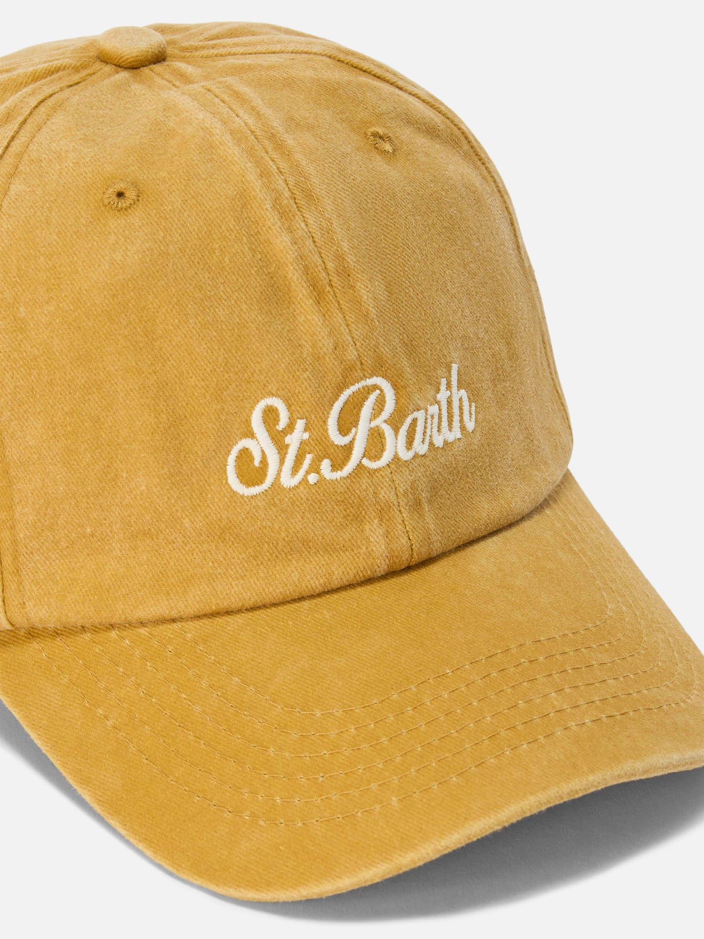 Davis ochre yellow Ball Cap with St. Barth embroidery – MC2 Saint Barth