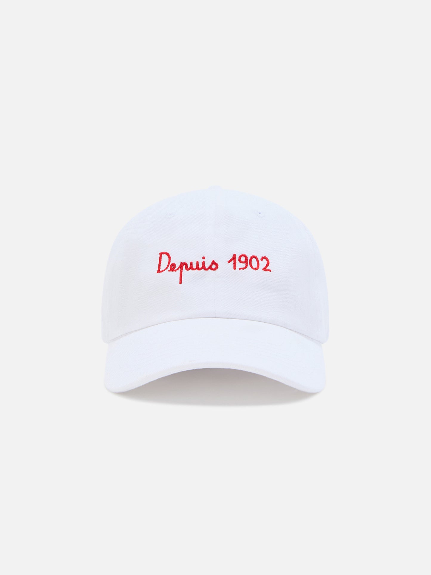 Casquette de baseball White Davis en coton avec broderie AS Cannes | AS CANNES SPECIAL EDITION 