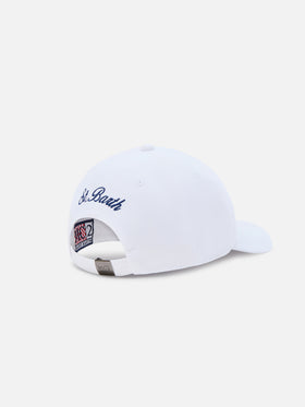 Gorra de béisbol Davis de algodón blanco con bordado de dragón AS Cannes | AS CANNES SPECIAL EDITION 