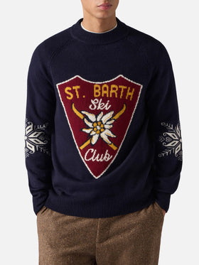 Half-turtleneck Davos with Alpine jacquard