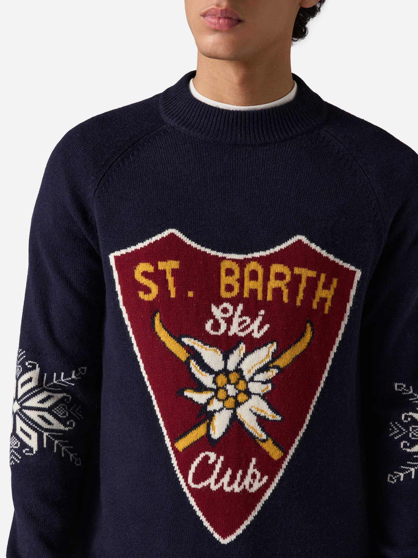 Half-turtleneck Davos with Alpine jacquard