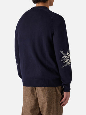 Half-turtleneck Davos with Alpine jacquard