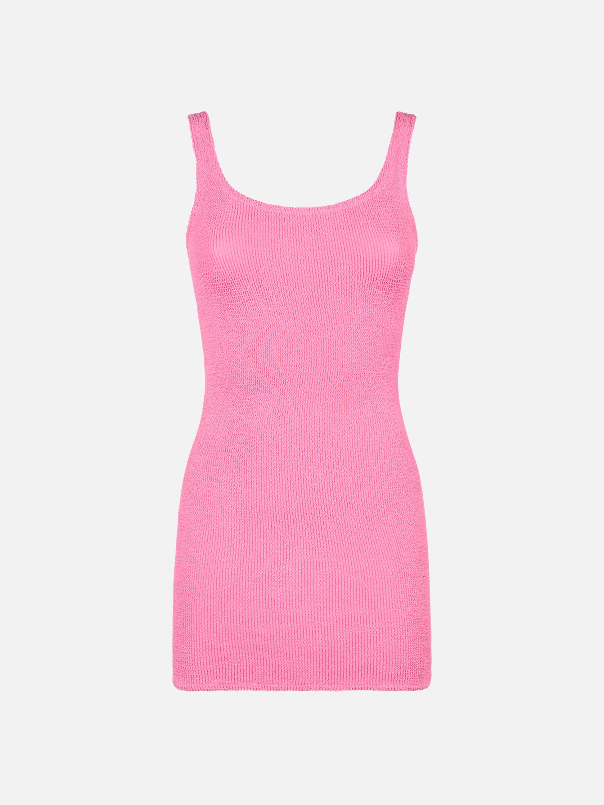 pink ribbed tank dress Shimmer Ribbed Tank Dress in Pink