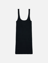 Deana Black Crinkle Tank Dress