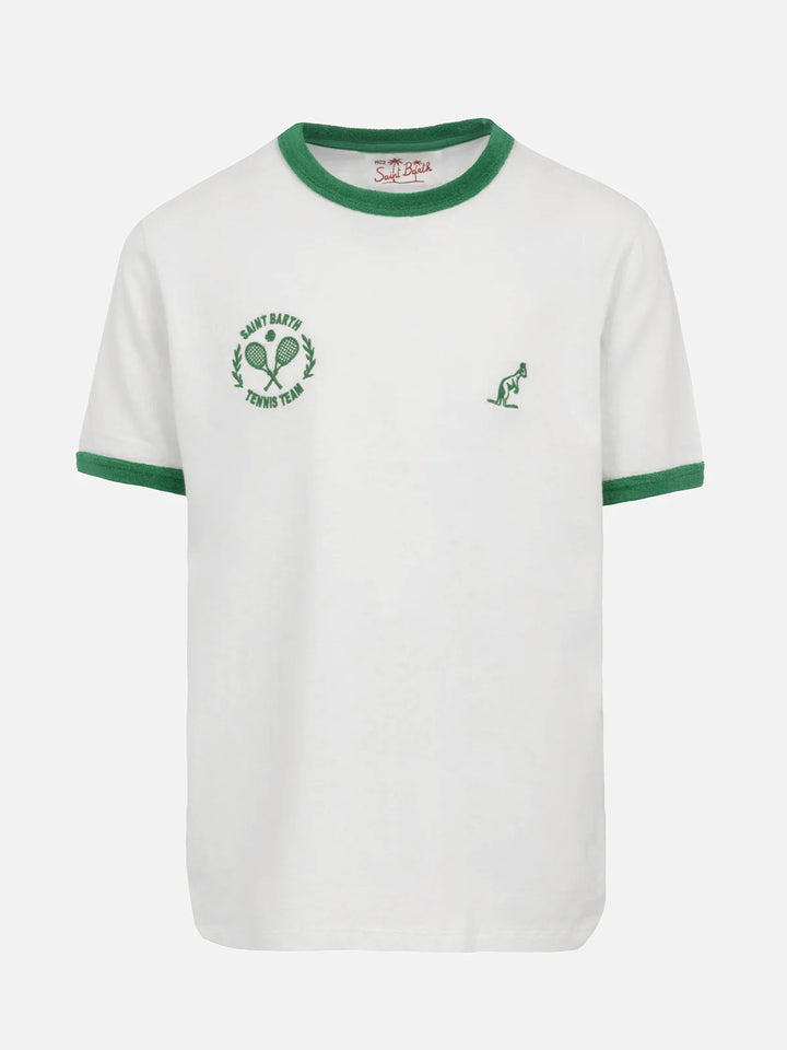 T-shirt da bambino bianco in cotone Dean Jr con ricamo Australian | AUSTRALIAN BRAND SPECIAL EDITION